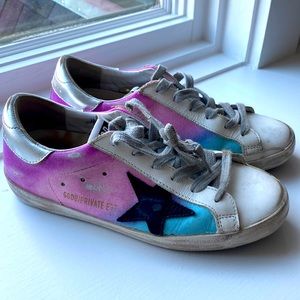 GOLDEN GOOSE DISTRESSED SNEAKERS. Never got much wear. In great condition